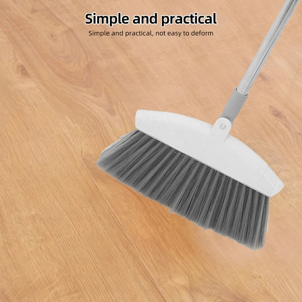 2 Sets Broom and Dustpan Set, Heavy Duty Dustpan Broom Set,-