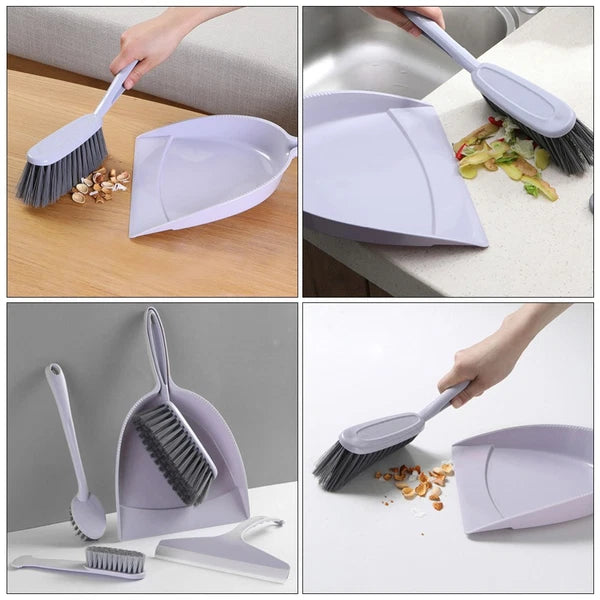 3 Pieces Broom Dustpan Child Brush for House Mini Cleaning Table
