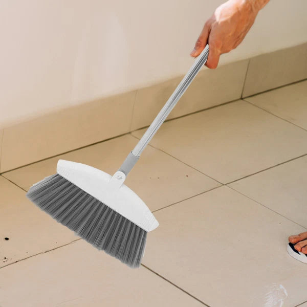 2 Sets Broom and Dustpan Set, Heavy Duty Dustpan Broom Set,-