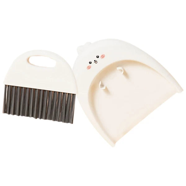 3 Sets Dustpane and Brush Set Small Mini Scrub Dust Pan-
