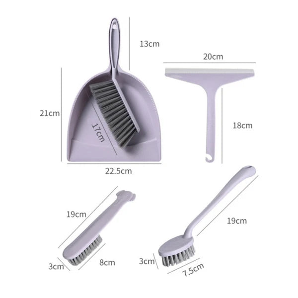2 Pack Broom Dustpan Child Mini Brooms Small Cleaning Brush for Desk