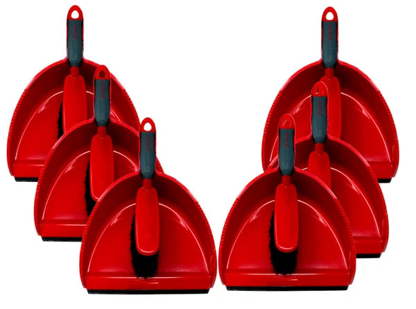 O-Cedar Snap-On Dust Pan & Brush Set - 6 Pack