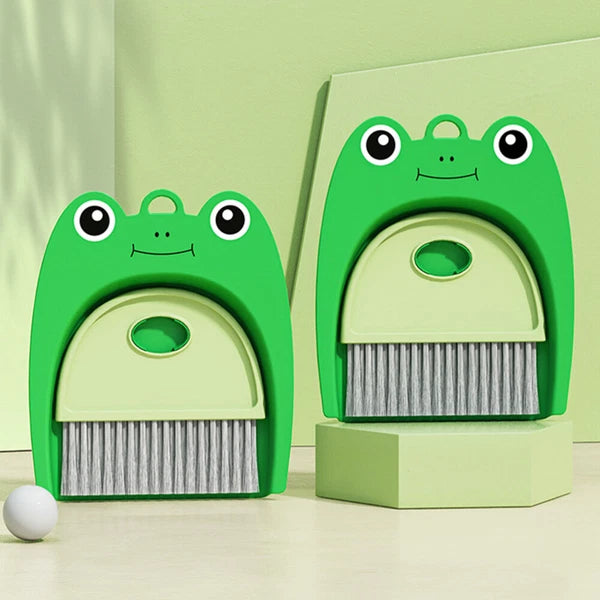 4 Sets Small Broom Set Child Student Dustpan Cleaning Scrubbing Brushes For-