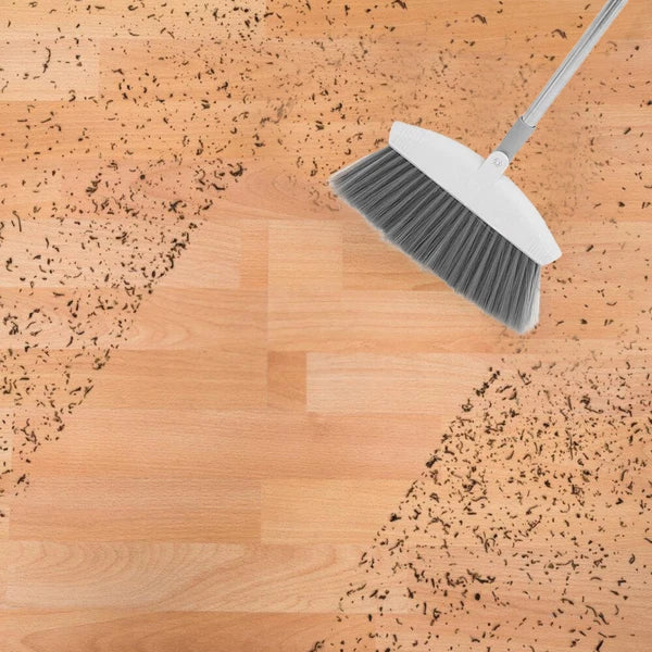 2 Sets Broom and Dustpan Set, Heavy Duty Dustpan Broom Set,-