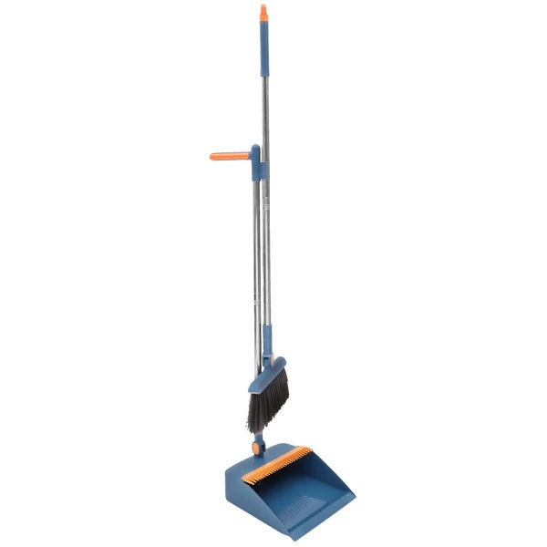 3 Sets Dustpan and Broom Set, Long Handle Broom,-