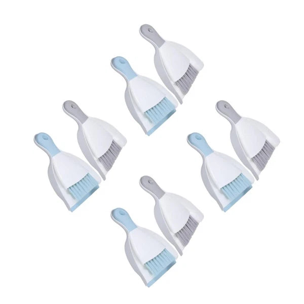 4 Piece Mini Dustpan and Brush Set. 4 piece small broom and-