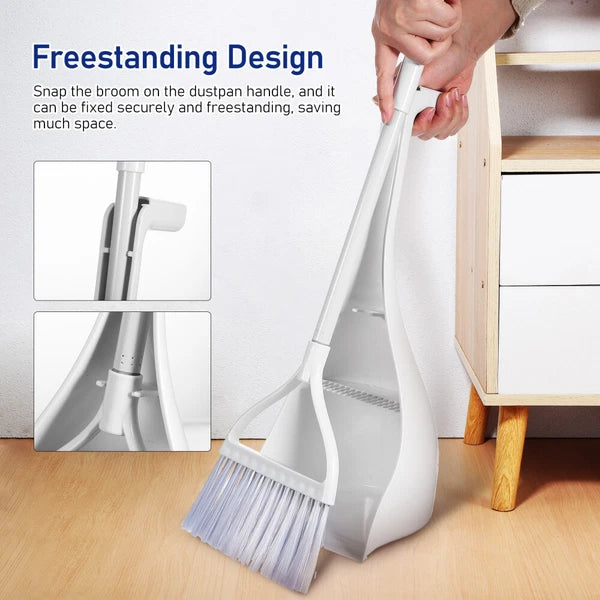2 Sets Small Broom Dust Pan Portable-