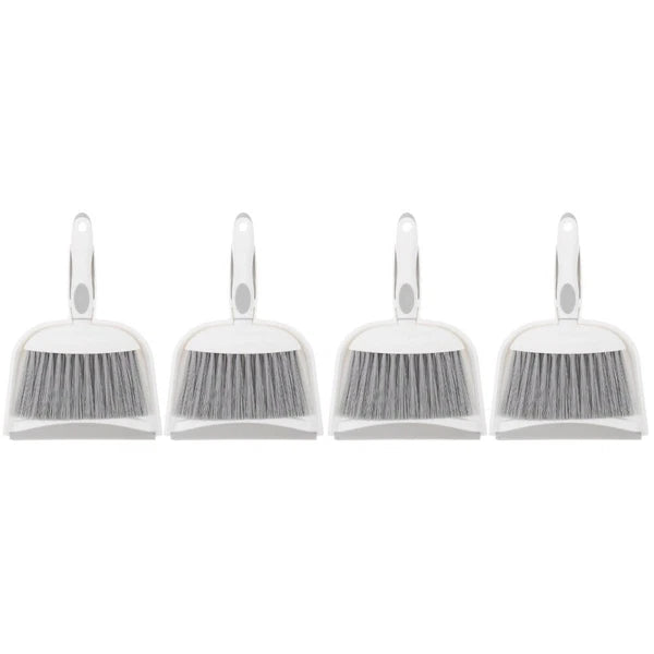 2 Sets Mini Dustpan and Brush Set, Small Broom and Dustpan,-