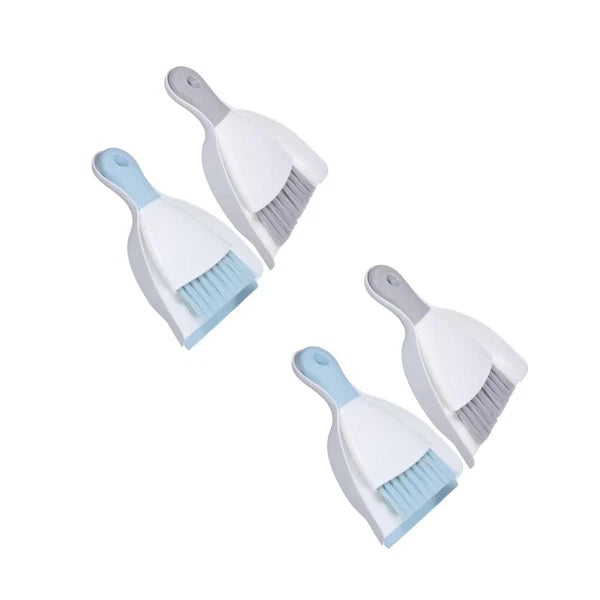 2 Piece Mini Dustpan and Brush Set, 4 Piece Small Broom and-