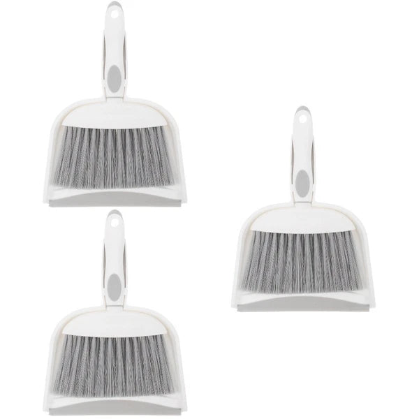 3 Sets Table Cleaning Brush and Dustpan Set, Small Broom for Home-