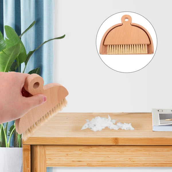 4 Sets Mini Dustpan and Broom Set, Cartoon Small Broom and Dustpan,-