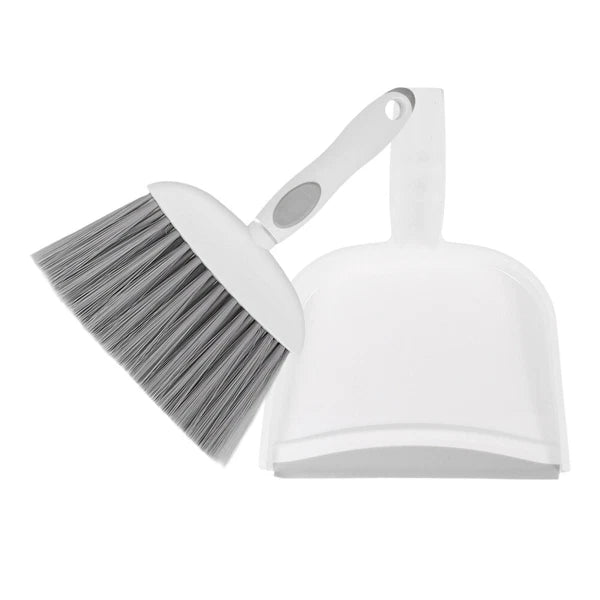 2 Sets Table Cleaning Small Broom with Dustpan Plastic Mini Duster-