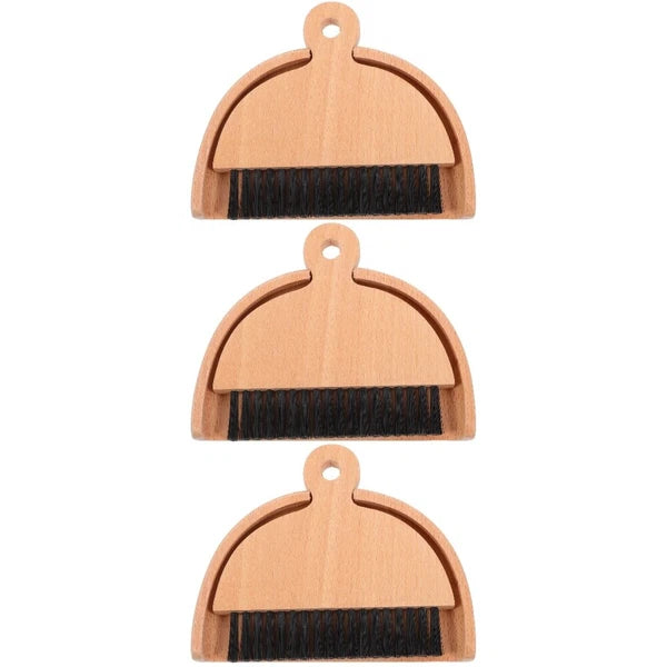 3 Sets Mini Dustpan and Broom Set, Cartoon Small Broom and Dustpan,-