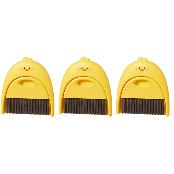 3 Sets Small Broom and Dustpan, Cleaning Kit, Cartoon Sweeper with-