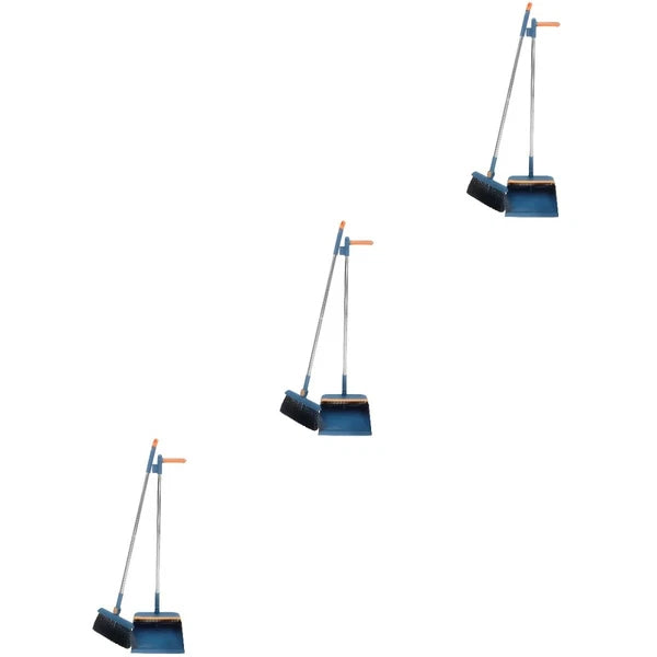 3 Sets Dust Remover Handling Household Broom And Dustpan Set Sweeping Kit-