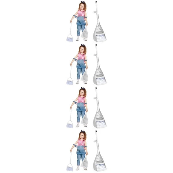 4 Sets Small Broom Dust Pan Portable-
