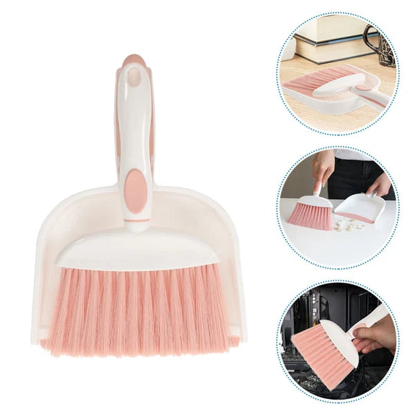 4 Sets Small Broom, Dustpan Set, Table Broom, Broom, Brush and-