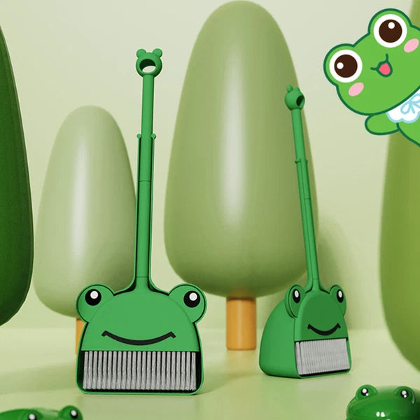4 Sets Broom And Dustpan Set For Kids Nursery Cleaning Toys-