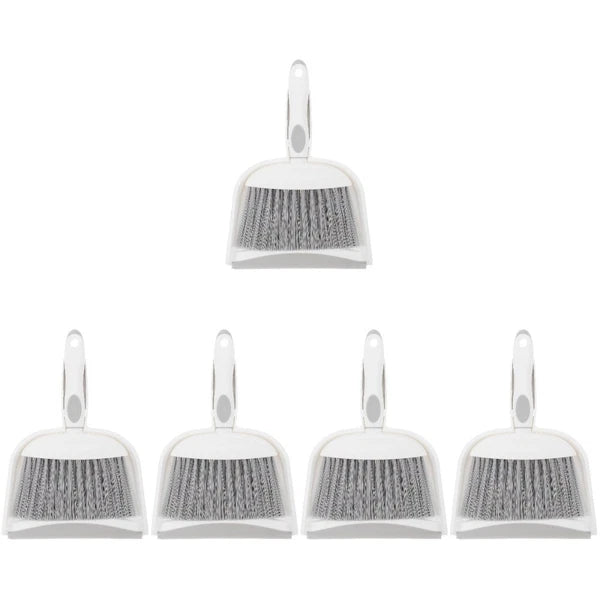 5 Sets Mini Dustpan and Brush Set, Small Broom and Dustpan,-