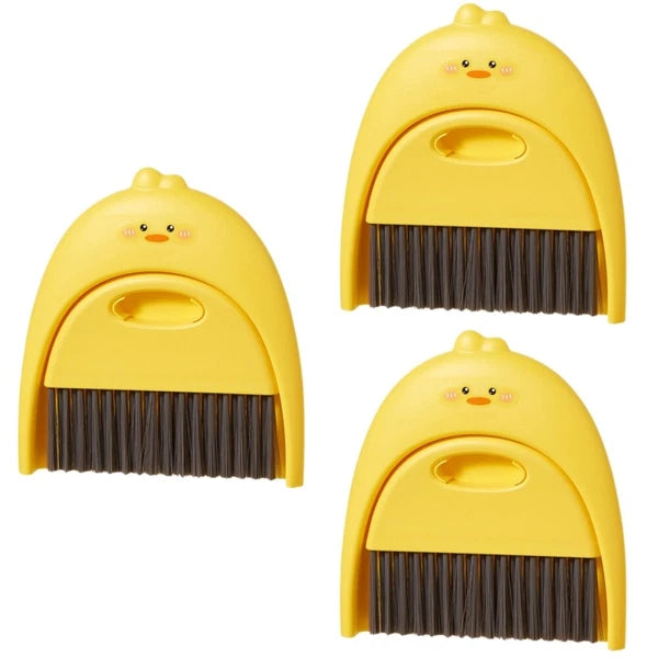 3 Sets Small Broom and Dustpan, Cleaning Kit, Cartoon Sweeper with-