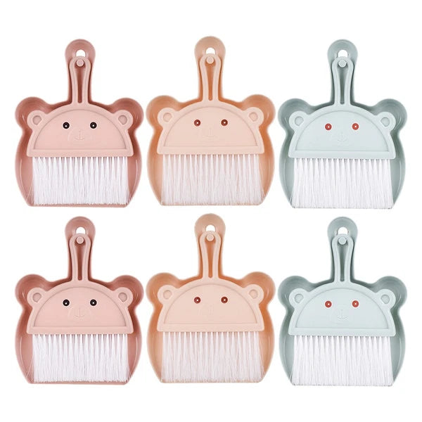 6 Sets Desktop Cleaning Broom Table Brush and Dustpan Mini Small