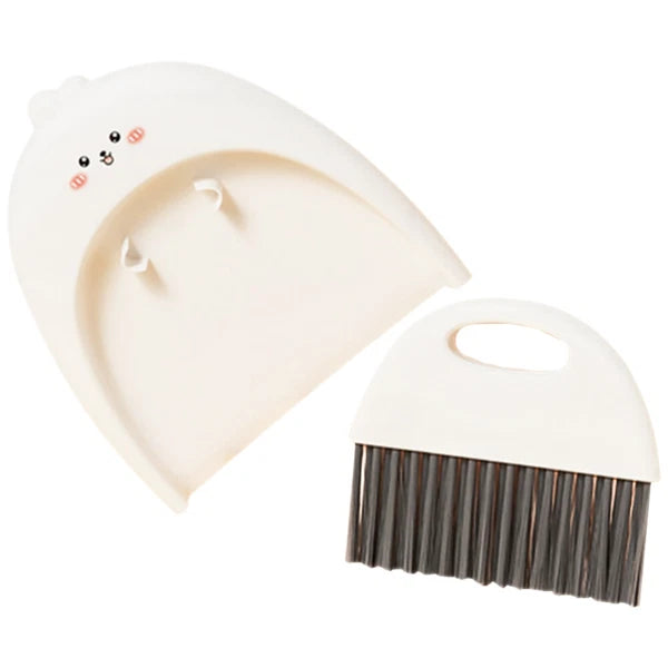 3 Sets Dustpane and Brush Set Small Mini Scrub Dust Pan-