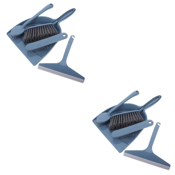 2 Sets Mini Cleaning Tool Multi Function Whisk Dust Tray Office-