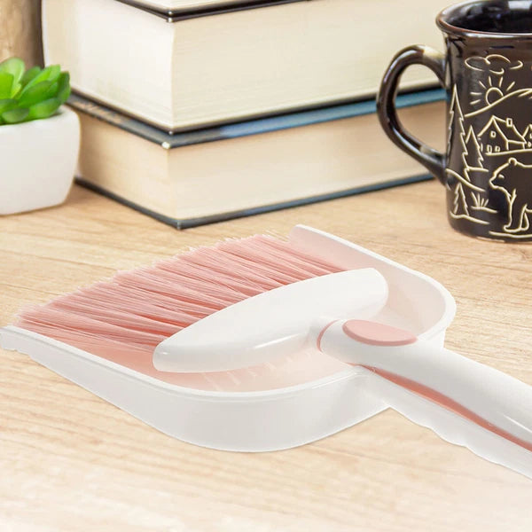 4 Sets Small Broom, Dustpan Set, Table Broom, Broom, Brush and-
