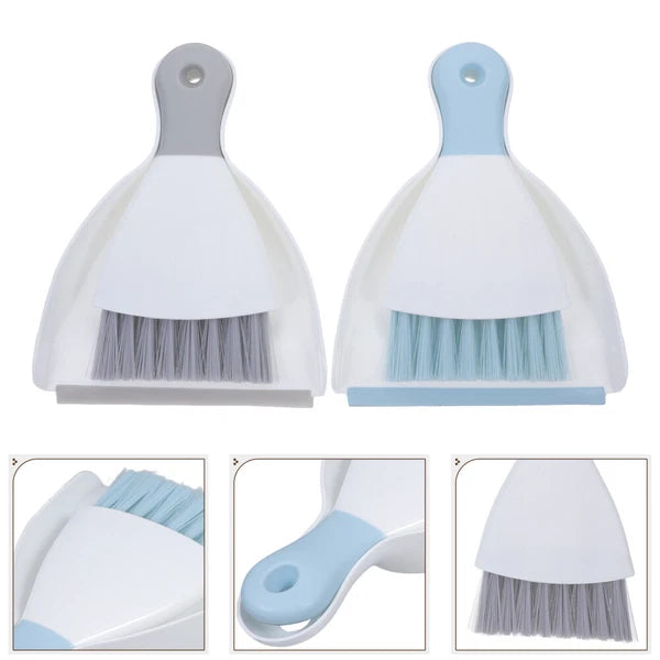 4 Piece Mini Dustpan and Brush Set. 4 piece small broom and-