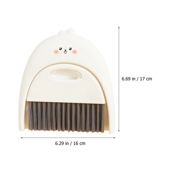 3 Sets Dustpane and Brush Set Small Mini Scrub Dust Pan-