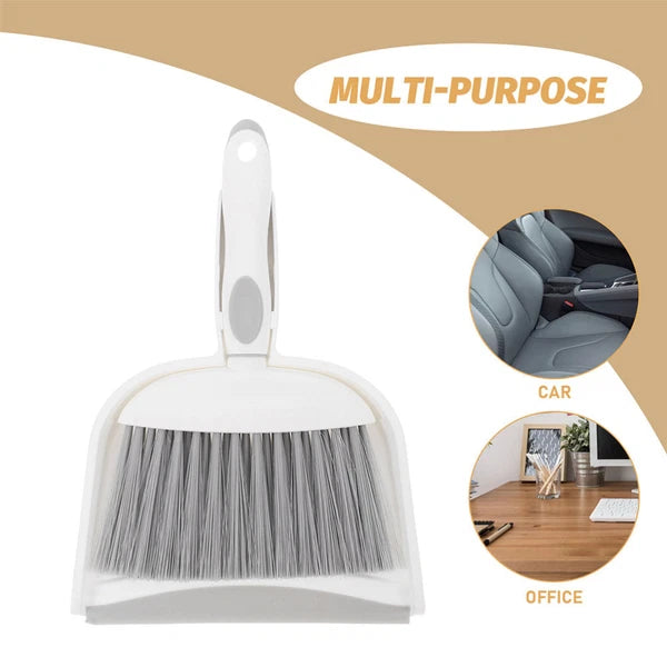 2 Sets Mini Dustpan and Brush Set, Small Broom and Dustpan,-
