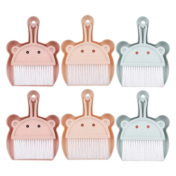 6 Sets Desktop Cleaning Broom Keyboard Brush Cleaner Mini Dust Pan and