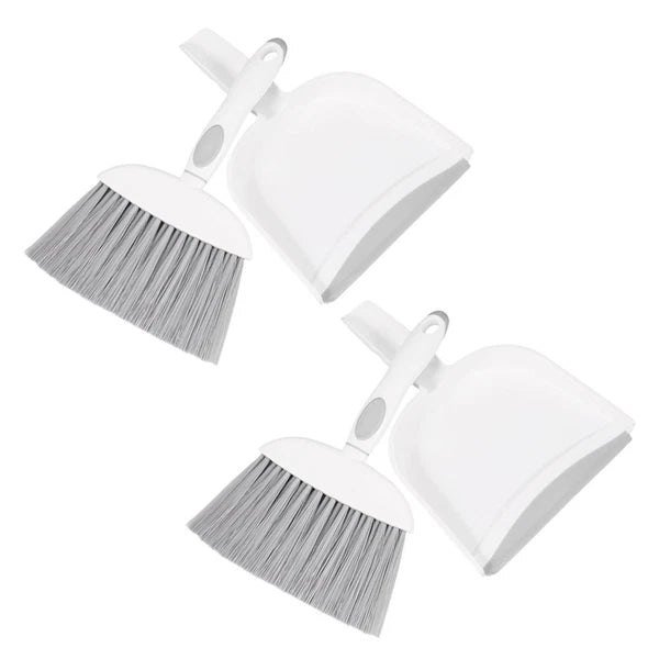2 Sets Mini Dustpan and Brush Set, Small Broom and Dustpan,-