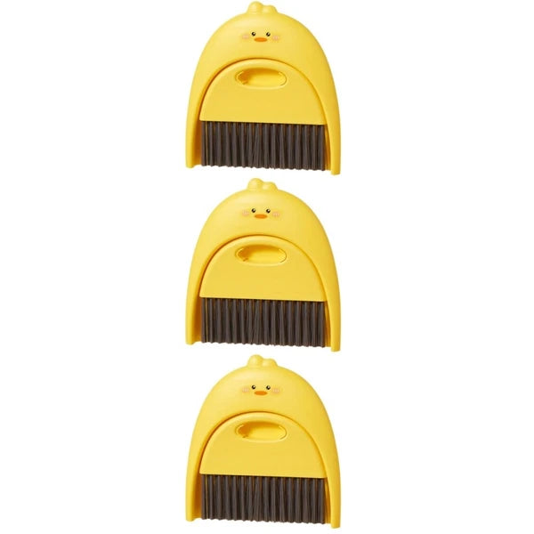 3 Sets Small Broom and Dustpan, Cleaning Kit, Cartoon Sweeper with-